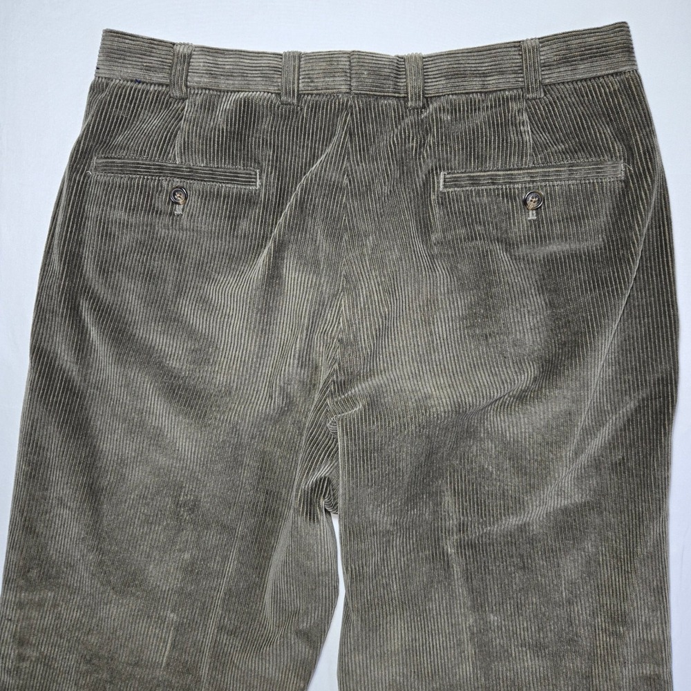 Brooks Brothers Hudson Corduroy Pants Mens 34x32 Brown Wide Wale Trousers - Picture 7 of 11
